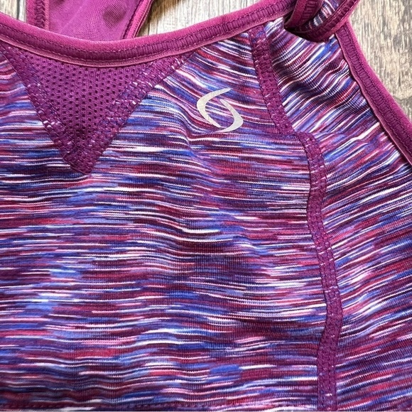 Moving Comfort Fiona Purple Rebound Racer Back Bra High Impact Wireless Gym 32B - Picture 10 of 10